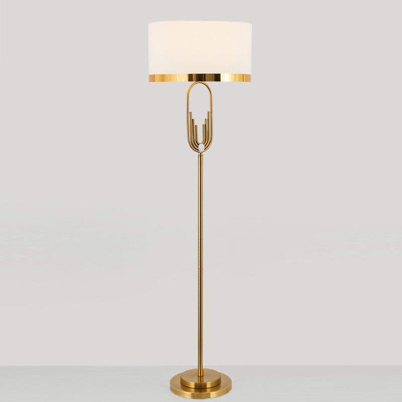 Modern Copper Floor Lamp with LED Lighting