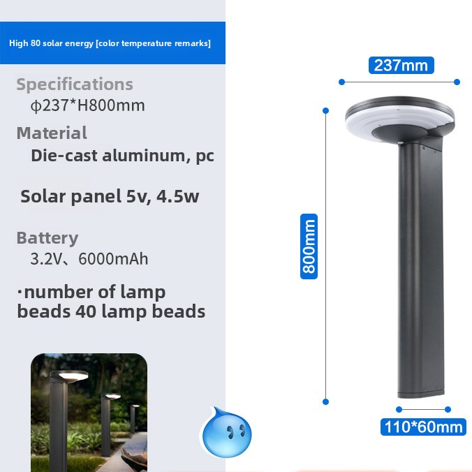 Modern Solar Powered Outdoor Lawn Light
