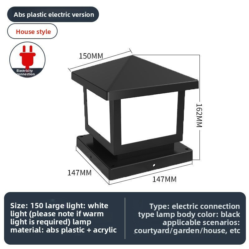 Solar Powered Outdoor Pillar Light
