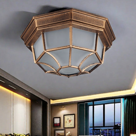 Retro Waterproof LED Ceiling Light for Outdoor Indoor Use