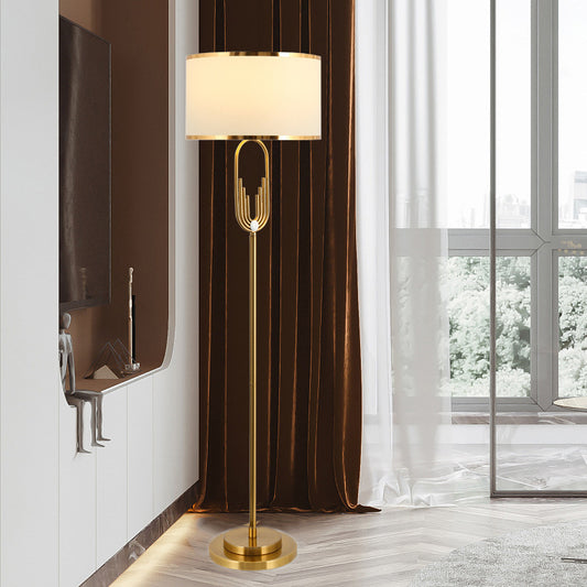 Modern Copper Floor Lamp with LED Lighting